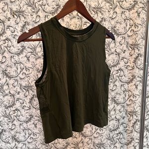 Athleta ultimate muscle tank, olive color, size small